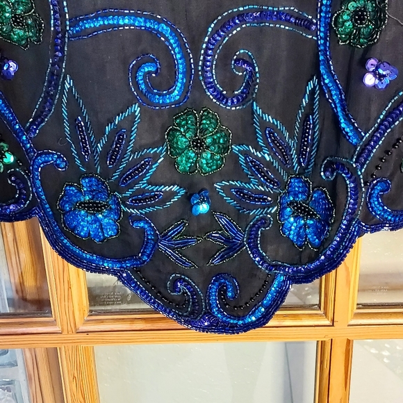 Vintage SCALA Beaded/Sequined Top - Picture 4 of 15